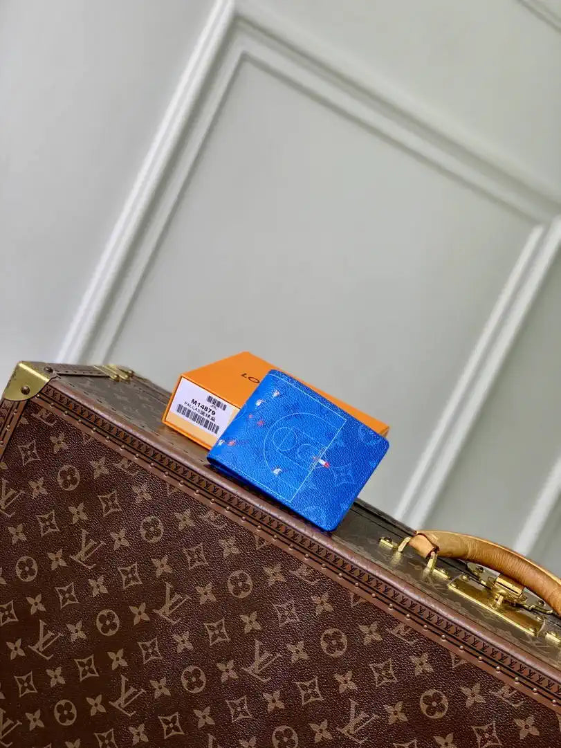 Louis Vuitton LV M14879 Slender Wallet Blue
