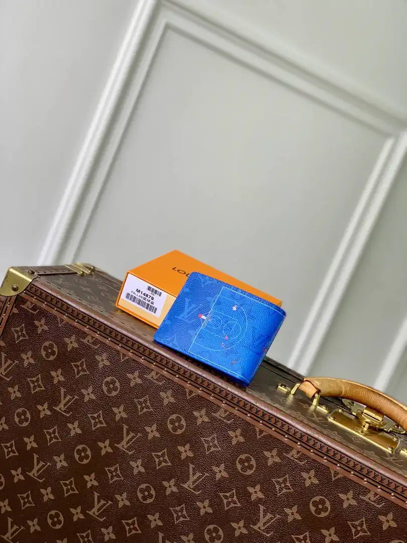Louis Vuitton LV M14879 Slender Wallet Blue