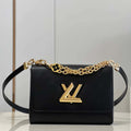 Louis Vuitton LV M59402 Twist MM Bag Epi Black with Black - Default Title - View 1