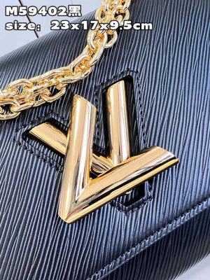 Louis Vuitton LV M59402 Twist MM Bag Epi Black with Black - Default Title - View 3