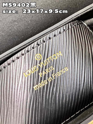 Louis Vuitton LV M59402 Twist MM Bag Epi Black with Black - Default Title - View 9