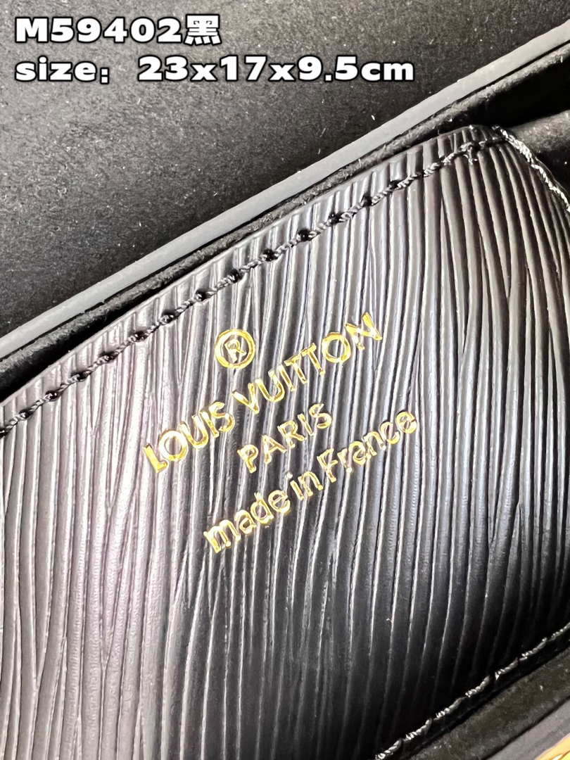 Louis Vuitton LV M59402 Twist MM Bag Epi Black with Black - Default Title - View 9