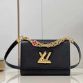 Louis Vuitton LV M20834 Twist MM Bag Epi Black with Pink - Default Title - View 1