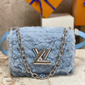 Louis Vuitton LV M21040 Twist MM Handbag Jean Blue - Default Title - View 1