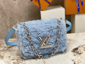 Louis Vuitton LV M21040 Twist MM Handbag Jean Blue - Default Title - View 2