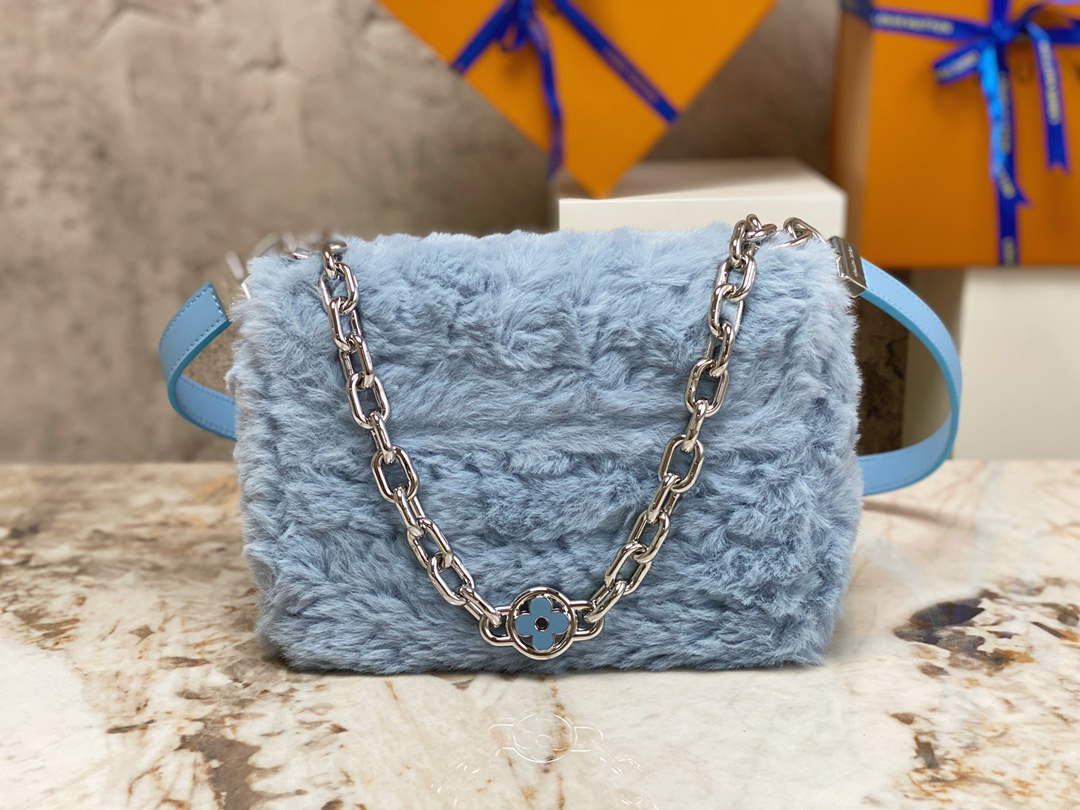 Louis Vuitton LV M21040 Twist MM Handbag Jean Blue - Default Title - View 6