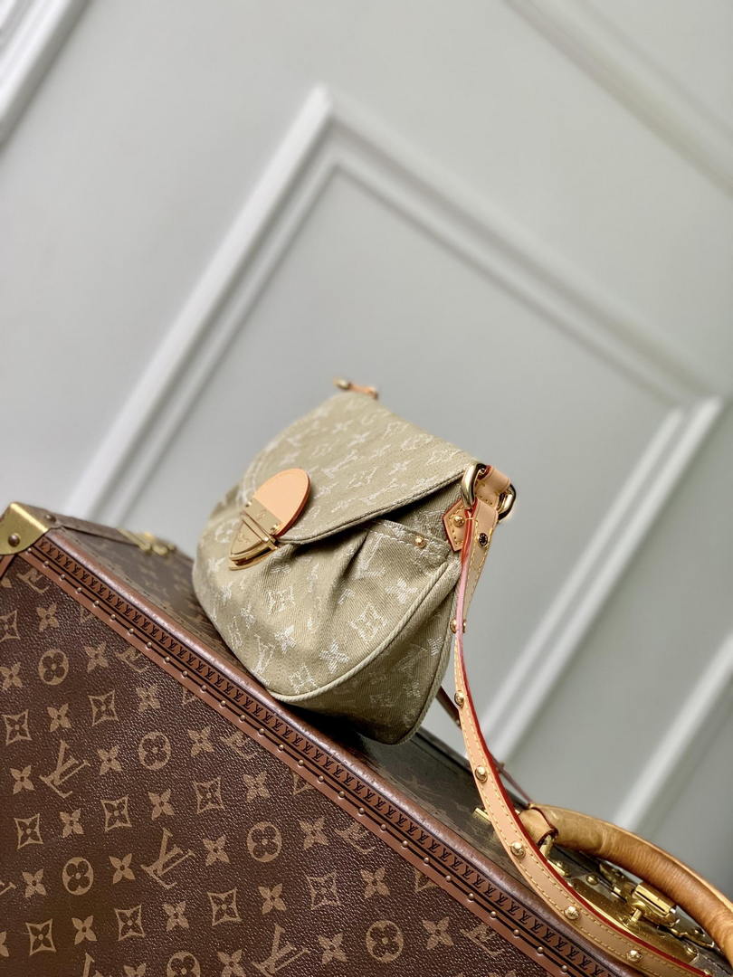Louis Vuitton LV M27210 Sunset Handbag Khaki Denim