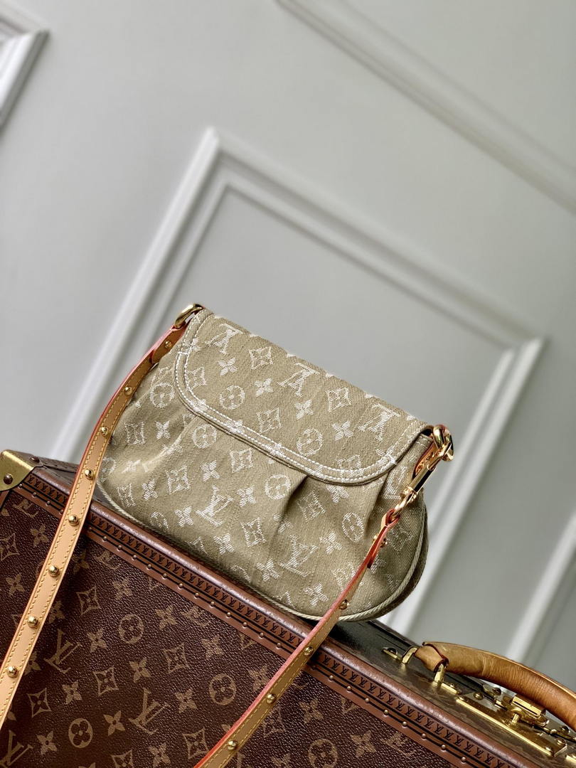 Louis Vuitton LV M27210 Sunset Handbag Khaki Denim