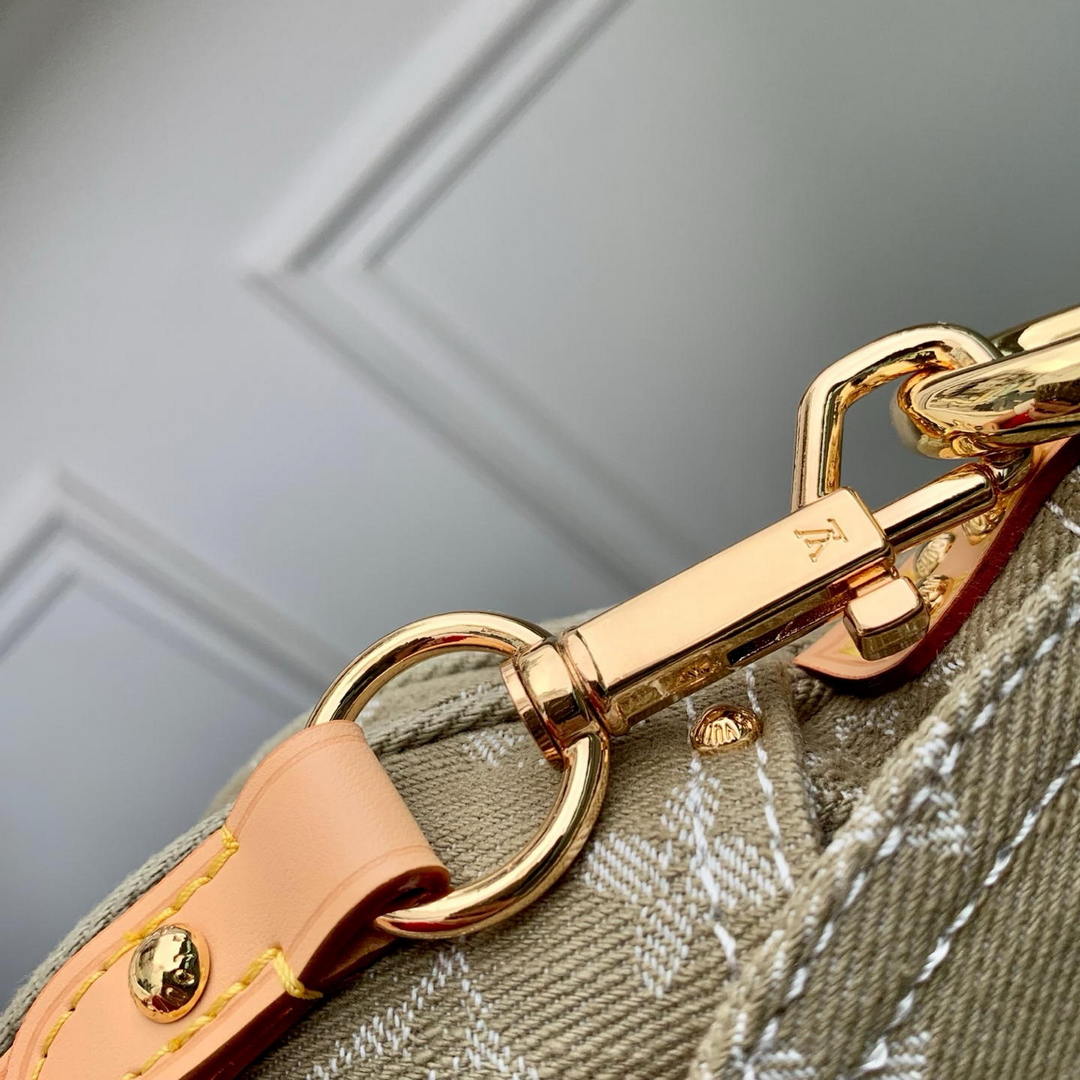 Louis Vuitton LV M27210 Sunset Handbag Khaki Denim
