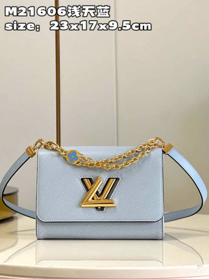 Louis Vuitton LV M21606 Twist MM Bag Epi Blue - Default Title - View 1