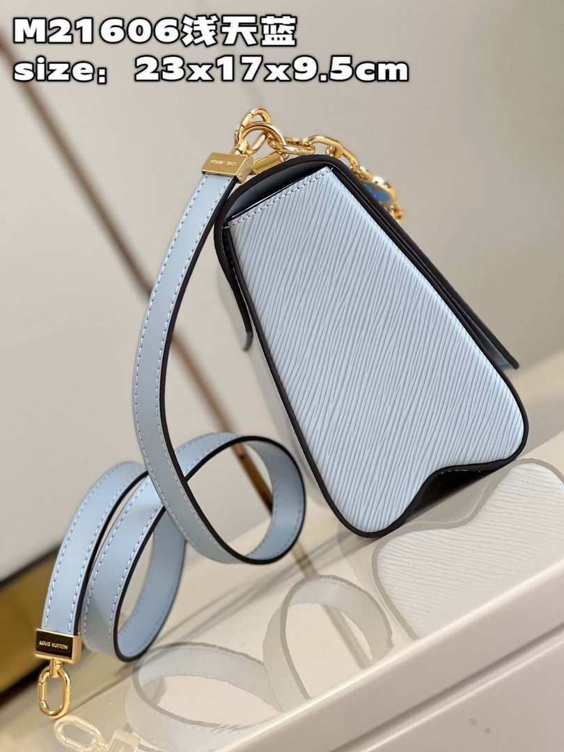 Louis Vuitton LV M21606 Twist MM Bag Epi Blue - Default Title - View 4
