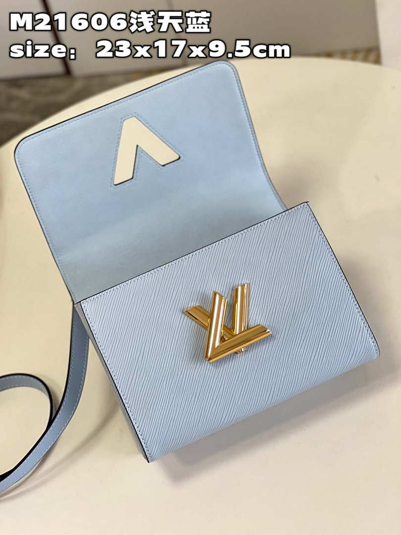 Louis Vuitton LV M21606 Twist MM Bag Epi Blue - Default Title - View 7