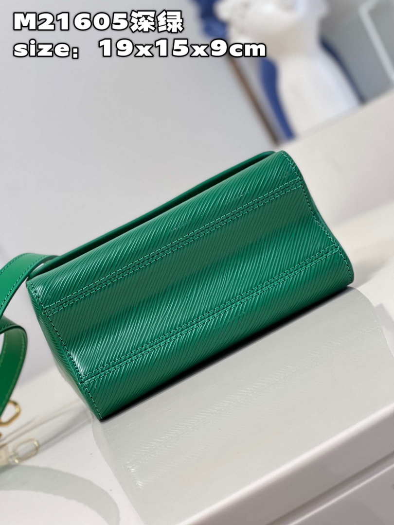 Louis Vuitton LV M21649 Twist PM Bag Epi Green
