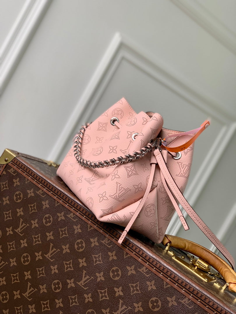 Louis Vuitton LV M23195 Bella Mahina Bucket Bag Rose Jasmin