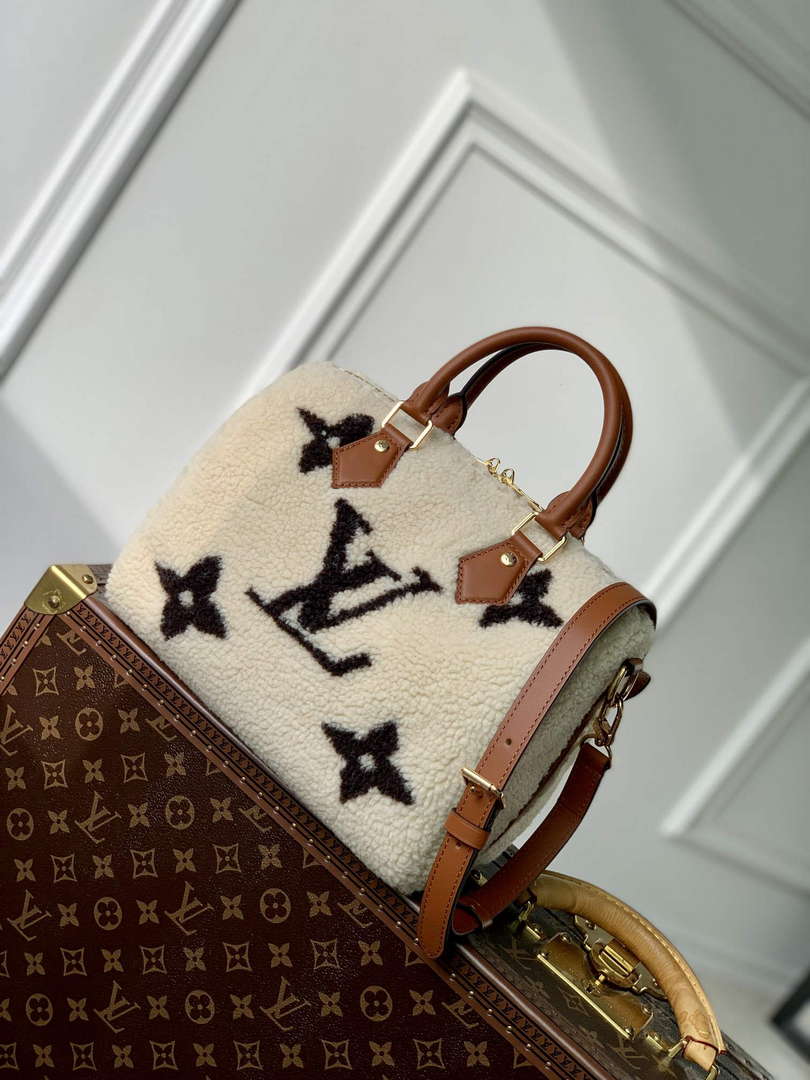 Louis Vuitton LV M23468 Speedy Bandouliere  25 Bag Cream/Brown