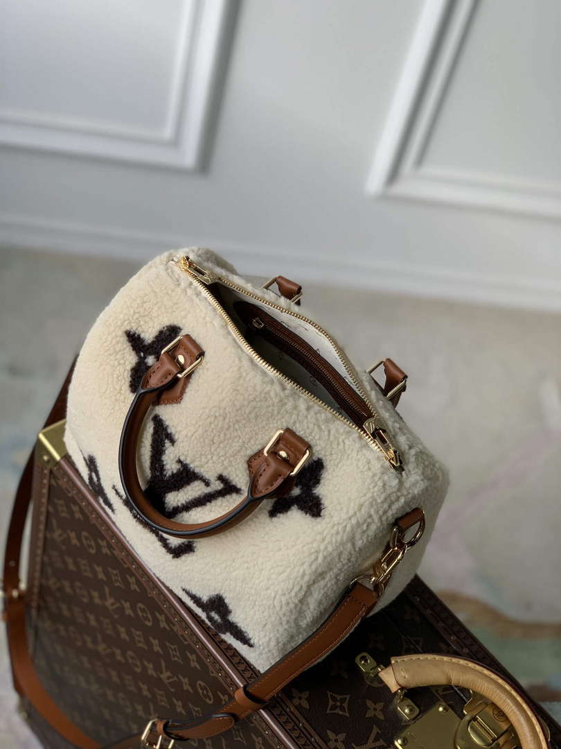Louis Vuitton LV M23468 Speedy Bandouliere  25 Bag Cream/Brown