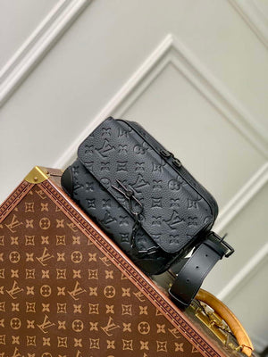 Louis Vuitton LV M23742 Steamer Messenger Monogram Taurillon Leather Black - Default Title - View 1