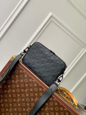Louis Vuitton LV M23742 Steamer Messenger Monogram Taurillon Leather Black - Default Title - View 3