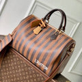 Louis Vuitton LV M24438 Speedy P9 Bandouliere 40 Bag Brown Stripes