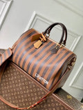 Louis Vuitton LV M24438 Speedy P9 Bandouliere 40 Bag Brown Stripes