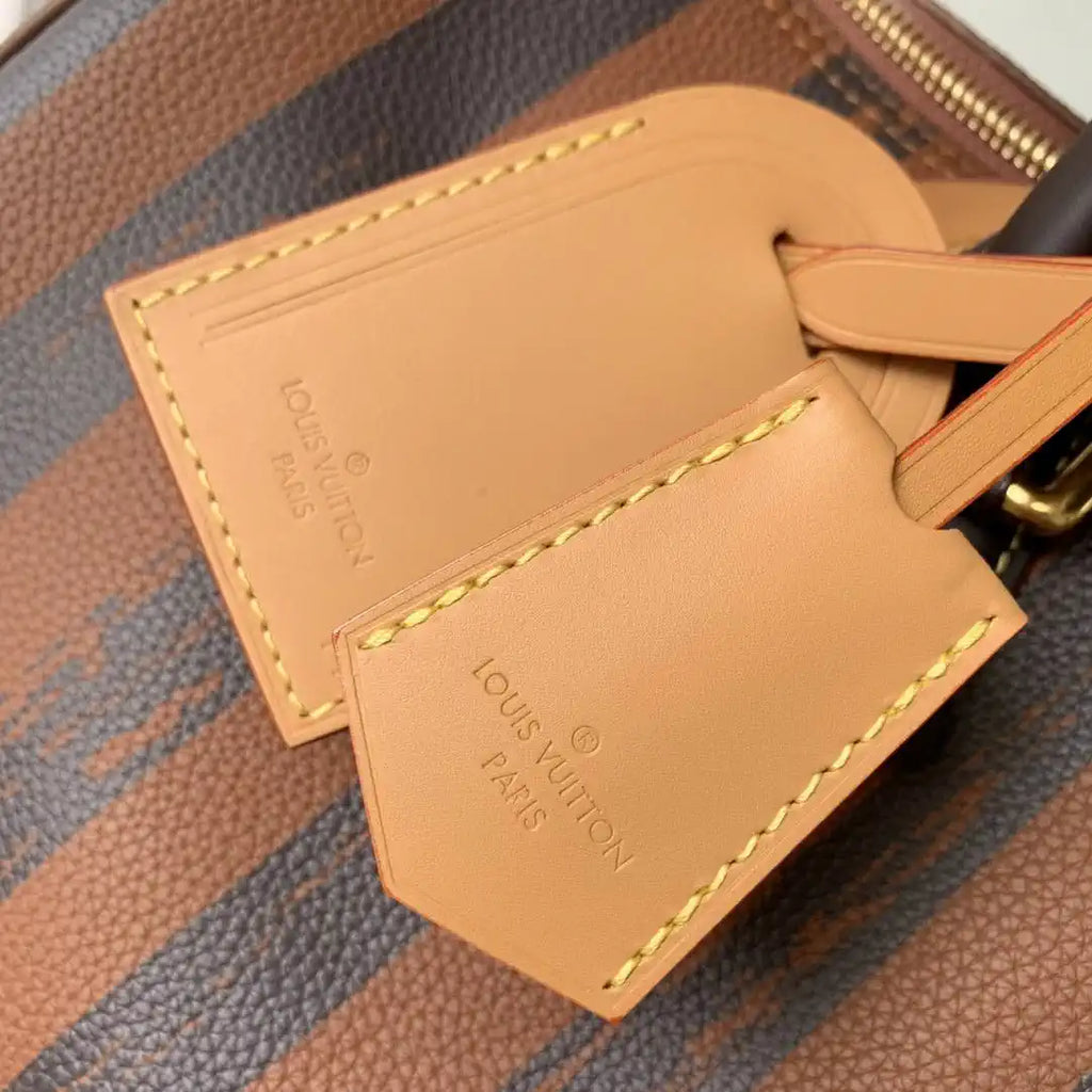 Louis Vuitton LV M24438 Speedy P9 Bandouliere 40 Bag Brown Stripes