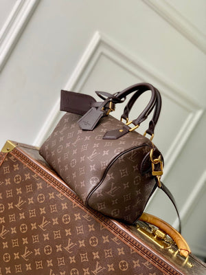 Louis Vuitton LV M24443 Speedy P9 Bandoulière 25 Bag Ebony Monogram Leather - Default Title - View 2