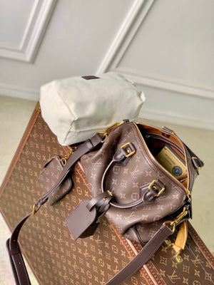 Louis Vuitton LV M24443 Speedy P9 Bandoulière 25 Bag Ebony Monogram Leather - Default Title - View 9