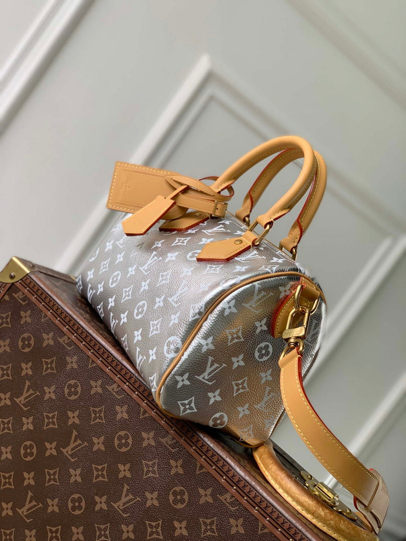 Louis Vuitton LV M24443 Speedy P9 Bandouliere 25 Bag Silvery