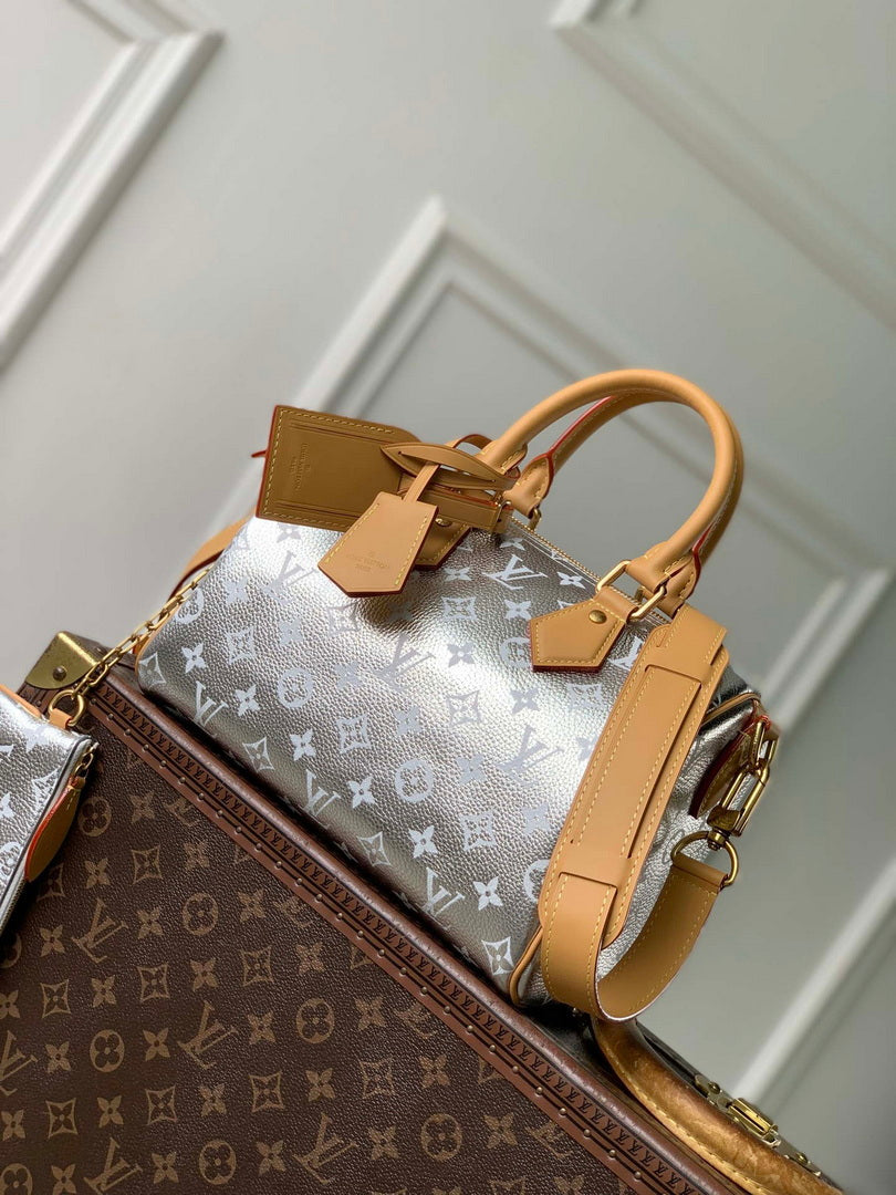Louis Vuitton LV M24443 Speedy P9 Bandouliere 25 Bag Silvery