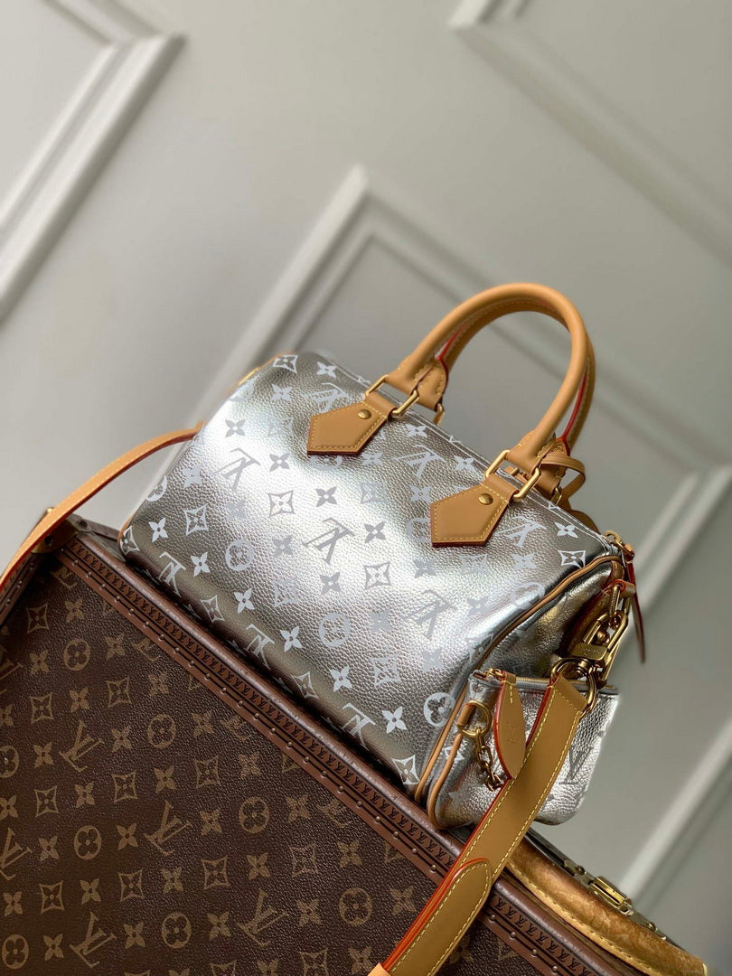 Louis Vuitton LV M24443 Speedy P9 Bandouliere 25 Bag Silvery