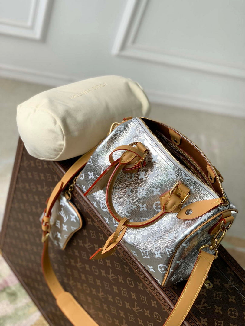 Louis Vuitton LV M24443 Speedy P9 Bandouliere 25 Bag Silvery
