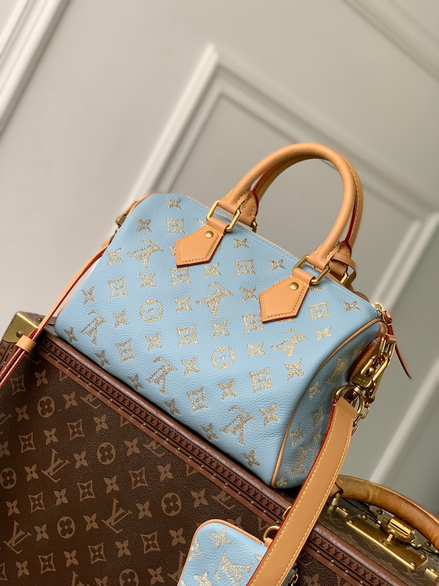 Louis Vuitton LV M24443 Speedy P9 Bandoulière 25 Bag Sky Blue