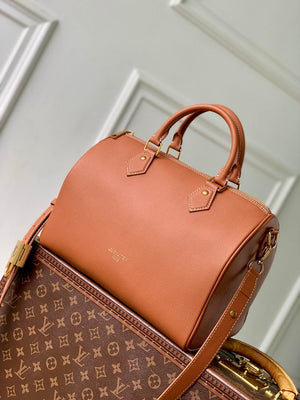 Louis Vuitton LV M24892 Speedy 30 Soft Low Key Cognac - Default Title - View 1
