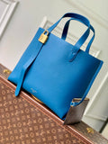 Louis Vuitton LV M25341 Low Key Cabas MM Bag Blue