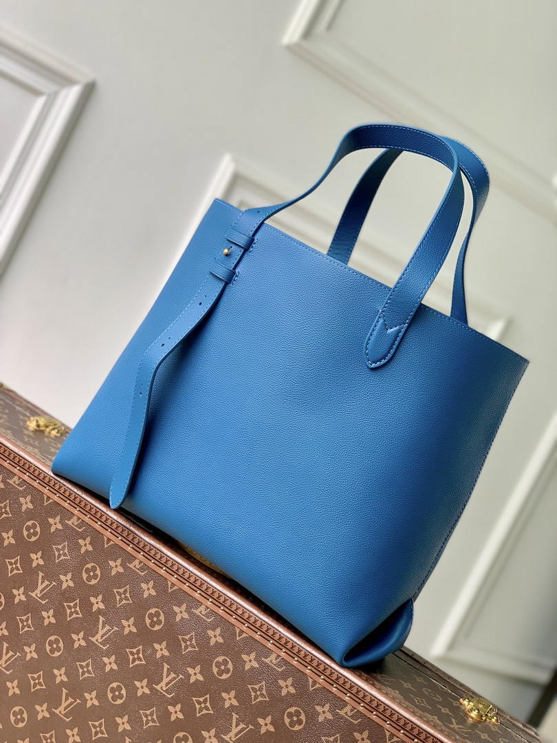 Louis Vuitton LV M25341 Low Key Cabas MM Bag Blue