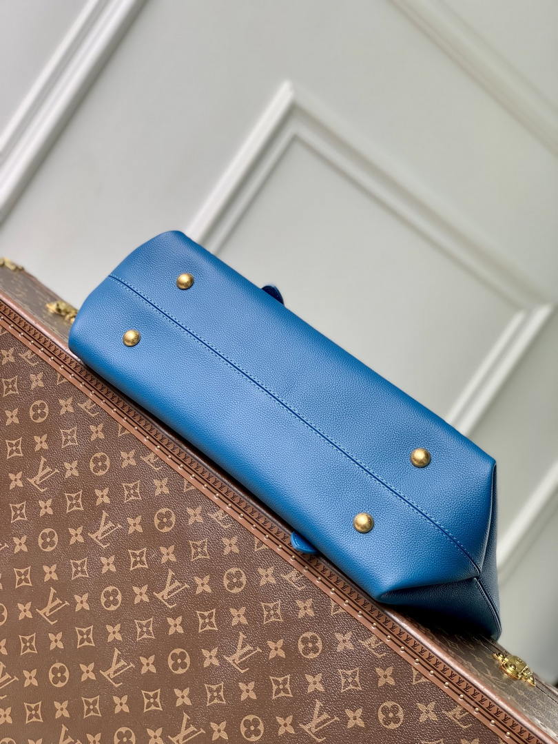 Louis Vuitton LV M25341 Low Key Cabas MM Bag Blue