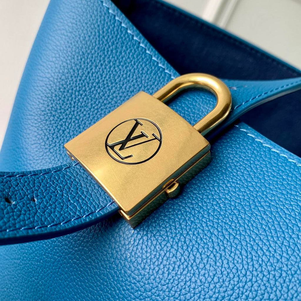 Louis Vuitton LV M25341 Low Key Cabas MM Bag Blue