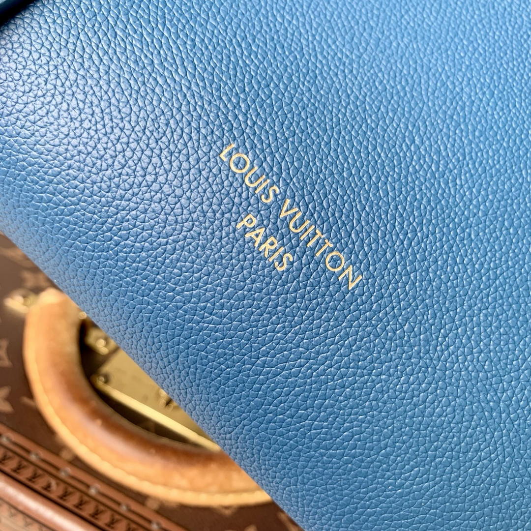 Louis Vuitton LV M25341 Low Key Cabas MM Bag Blue