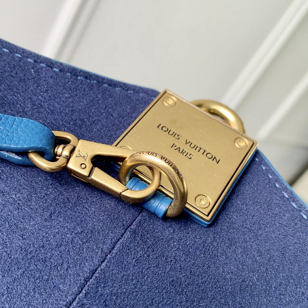 Louis Vuitton LV M24856 Low Key Hobo MM Bag Blue - Default Title - View 7