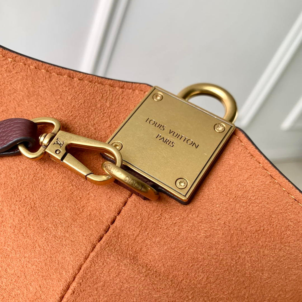 Louis Vuitton LV M24856 Low Key Hobo MM Bag Wine Red