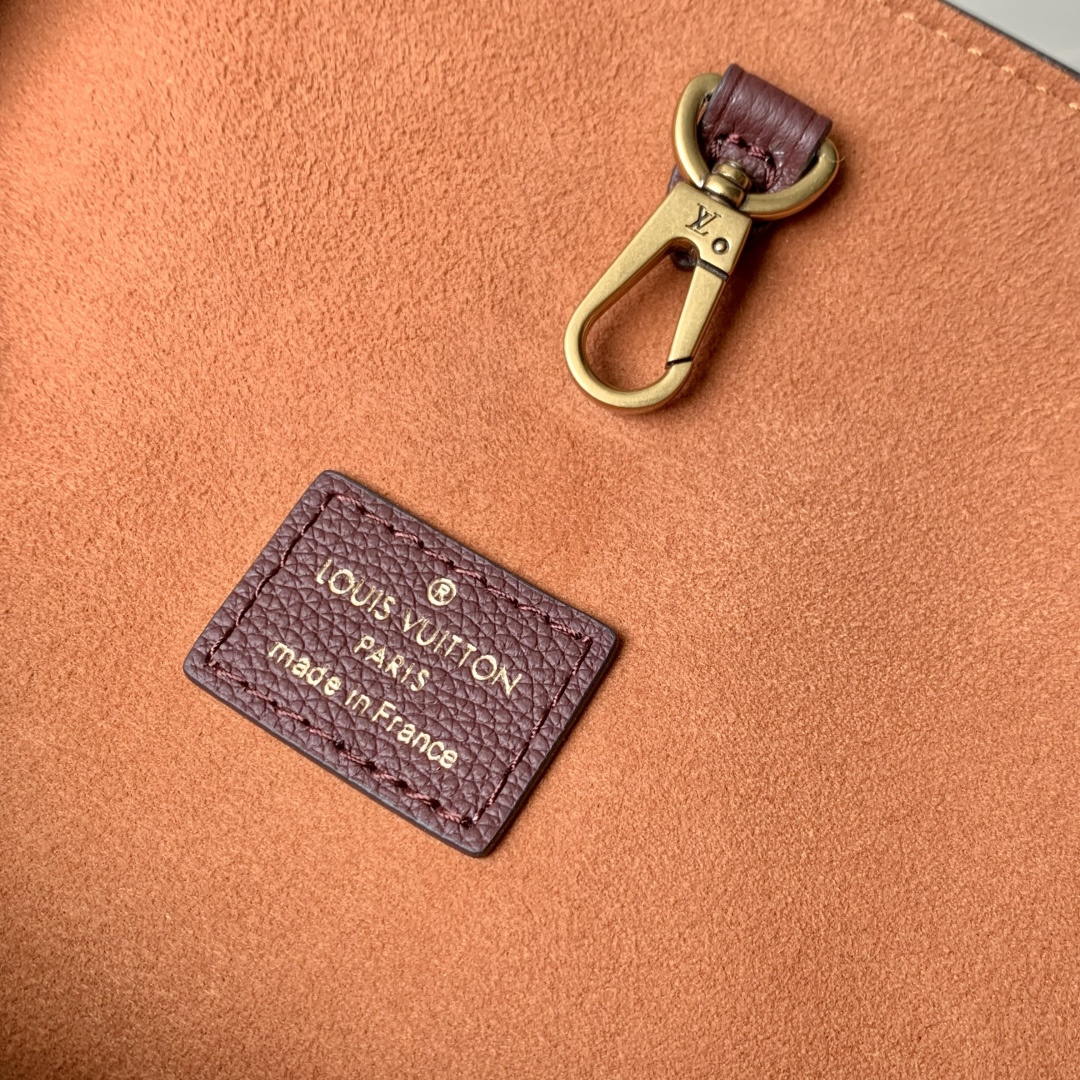 Louis Vuitton LV M24856 Low Key Hobo MM Bag Wine Red