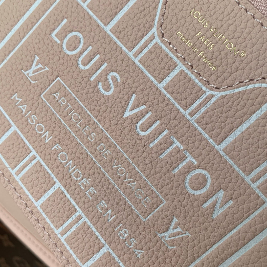 Louis Vuitton LV M25657 Neverfull Bandoulière Inside Out BB Bag Monogram Limestone