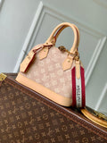 Louis Vuitton LV M25728 Alma BB Bag Travels With Grace Coddington Meowgram coated canvas