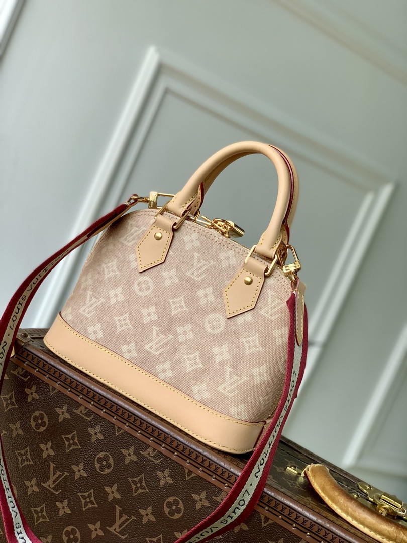 Louis Vuitton LV M25728 Alma BB Bag Travels With Grace Coddington Meowgram coated canvas