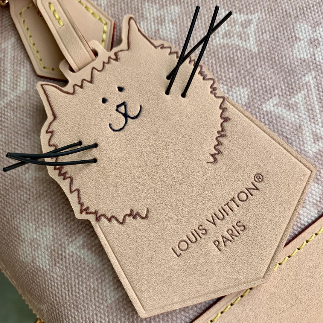 Louis Vuitton LV M25728 Alma BB Bag Travels With Grace Coddington Meowgram coated canvas