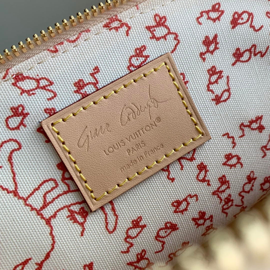 Louis Vuitton LV M25728 Alma BB Bag Travels With Grace Coddington Meowgram coated canvas