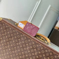 Louis Vuitton LV M25763 Romy Card Holder Monogram Empreinte Leather Wine Red