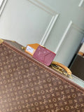Louis Vuitton LV M25763 Romy Card Holder Monogram Empreinte Leather Wine Red