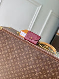 Louis Vuitton LV M25810 Rosalie Coin Purse Monogram Empreinte Leather Wine Red