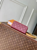 Louis Vuitton LV M25815 Cl¨¦mence Wallet Monogram Empreinte Leather Wine Red